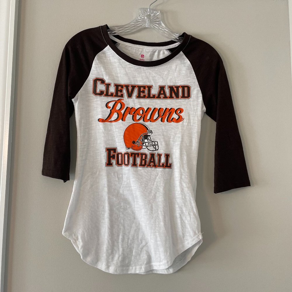 NFL teen collection (size 3/5)  Cleveland Browns 3/4 sleeve tee
